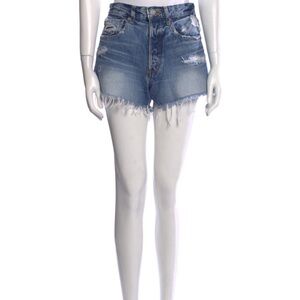 Mousy Distressed Jean Shorts with Frayed Hem